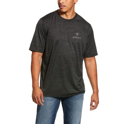 Ariat Charger Logo - T Shirts DiepGrijs Heren - 13323-650